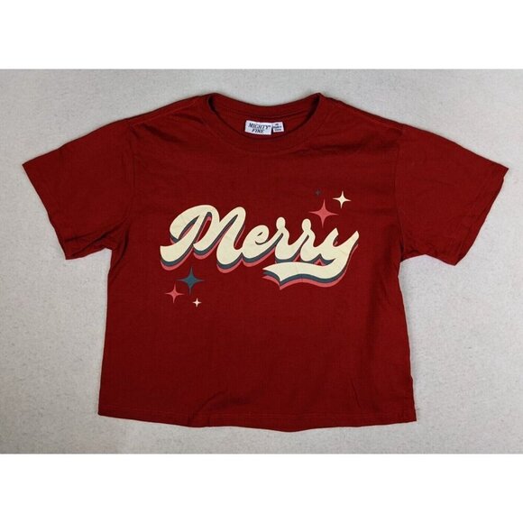 WOMEN'S CHRISTMAS PAJAMA SET - MIGHTY FINE - CROP TOP & PANTS - SIZE XS - Picture 3 of 13